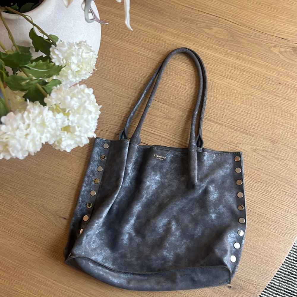 Hammitt Gray Leather Tote with Distressed Finish